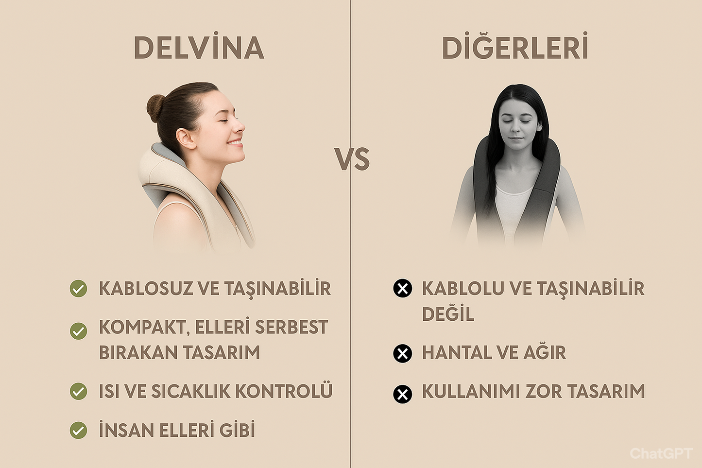 Delvina Boyun ve Omuz Masaj Aleti