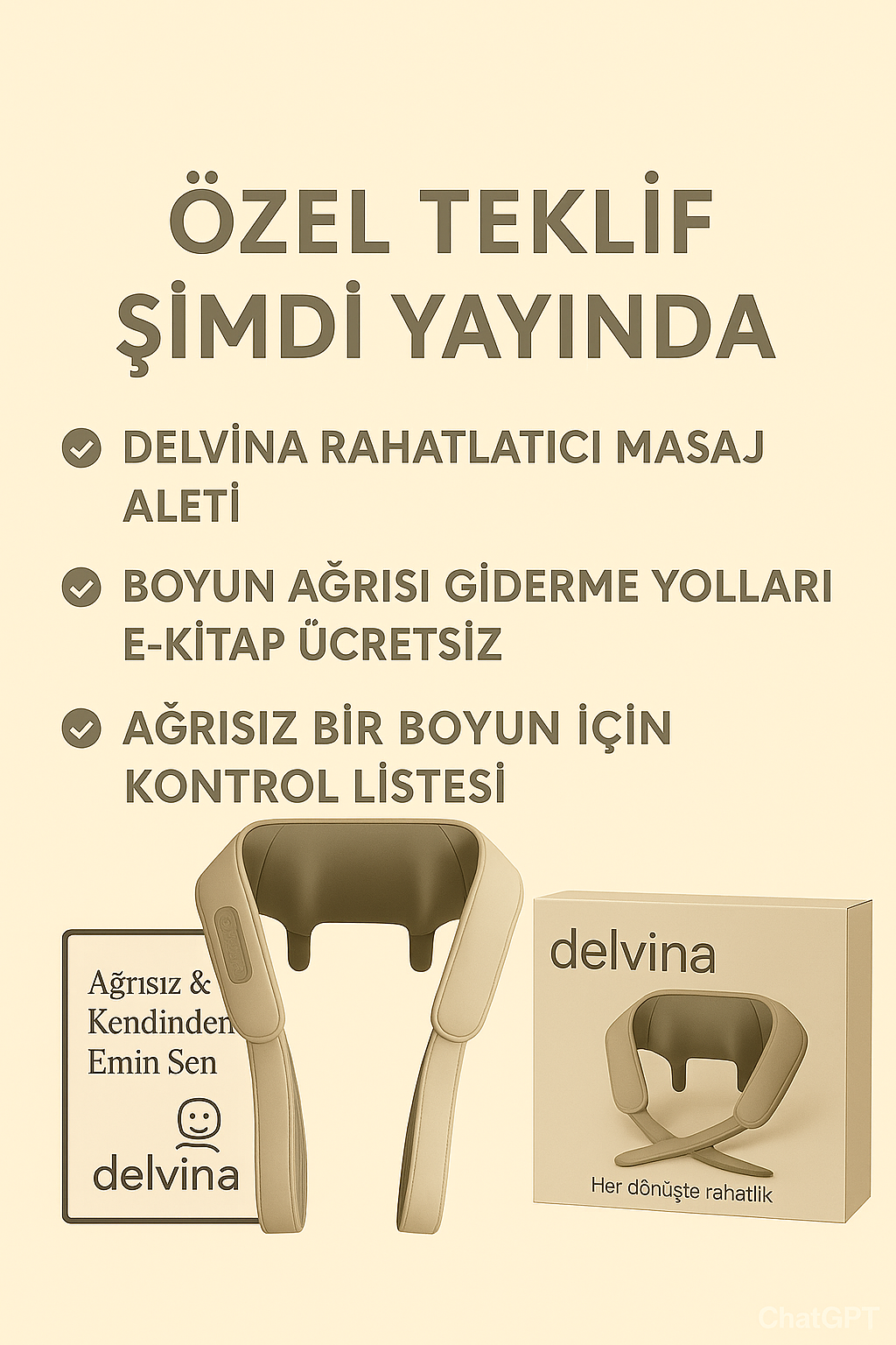 Delvina Boyun ve Omuz Masaj Aleti